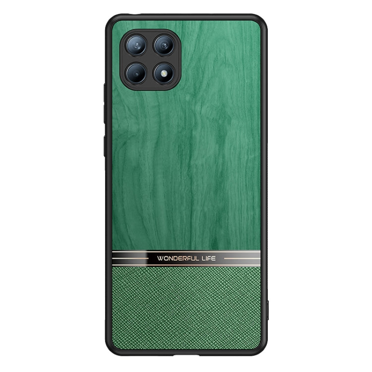 For OPPO Reno4 SE Shang Rui Wood Grain Skin PU + TPU Shockproof Case