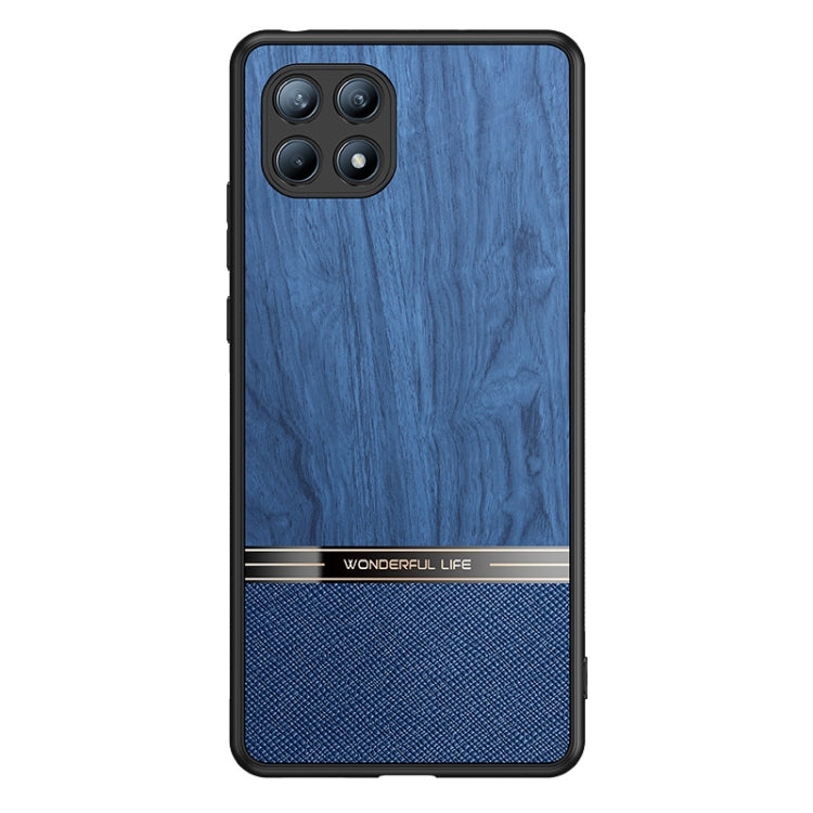 For OPPO Reno4 SE Shang Rui Wood Grain Skin PU + TPU Shockproof Case