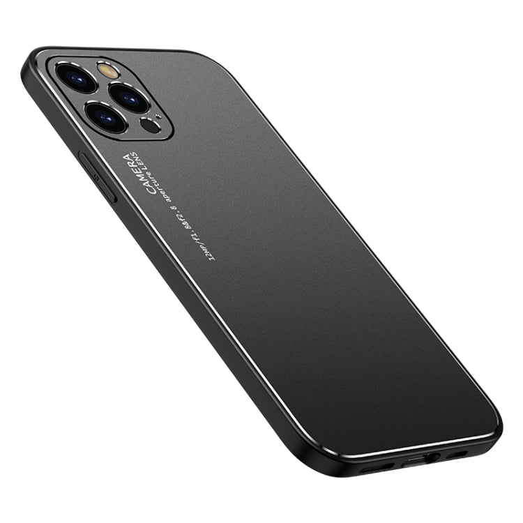 For iPhone 12 mini Cool Frosted Metal TPU Shockproof Case