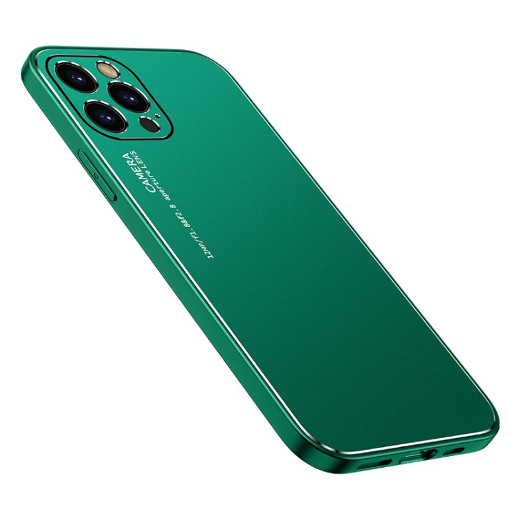 For iPhone 12 Pro Max Cool Frosted Metal TPU Shockproof Case