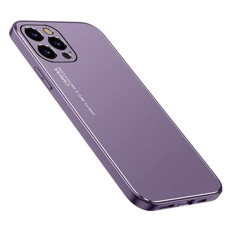 For iPhone 12 Pro Max Cool Frosted Metal TPU Shockproof Case
