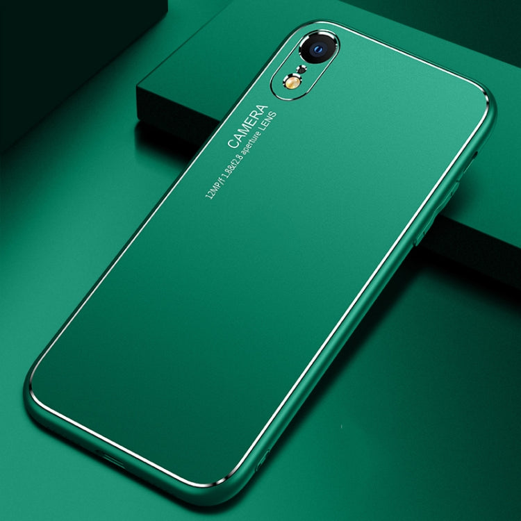 For iPhone XR Cool Frosted Metal TPU Shockproof Case