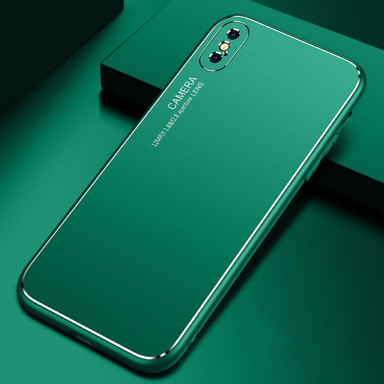 For iPhone XS Max Cool Frosted Metal TPU Shockproof Case