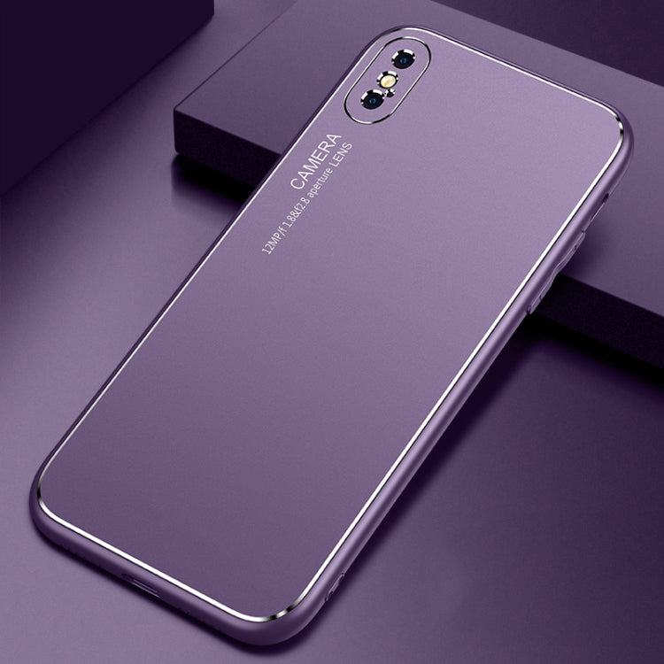 For iPhone XS Max Cool Frosted Metal TPU Shockproof Case