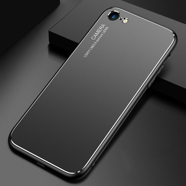 For iPhone SE 2022 / SE 2020 / 8 / 7 Cool Frosted Metal TPU Shockproof Case