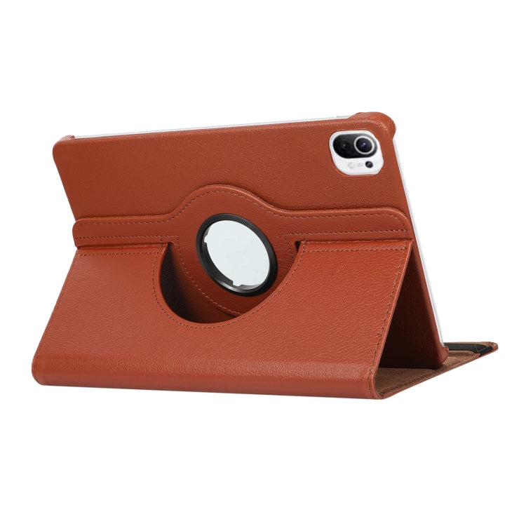 For Xiaomi Pad 5 360 Degree Rotation Litchi Texture Flip Leather Case with Holder