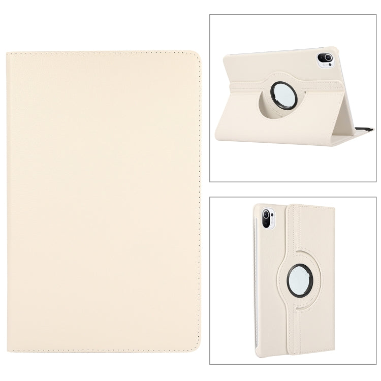 For Xiaomi Pad 5 360 Degree Rotation Litchi Texture Flip Leather Case with Holder