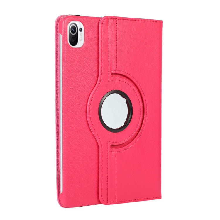 For Xiaomi Pad 5 360 Degree Rotation Litchi Texture Flip Leather Case with Holder