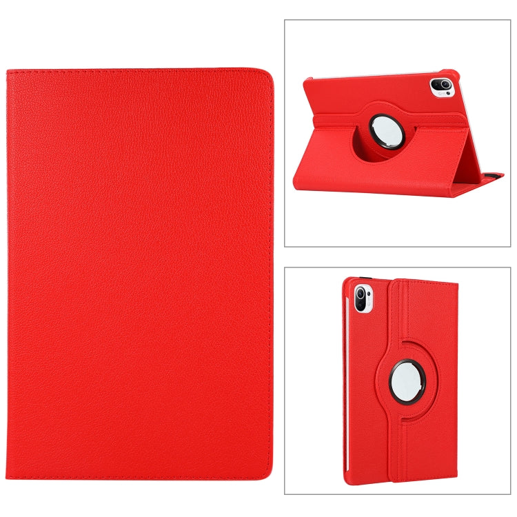For Xiaomi Pad 5 360 Degree Rotation Litchi Texture Flip Leather Case with Holder