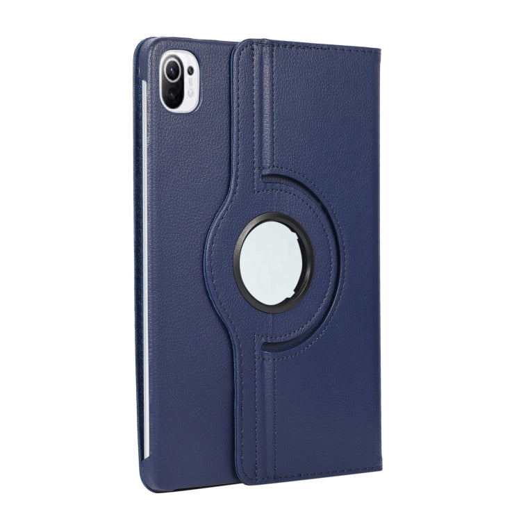 For Xiaomi Pad 5 360 Degree Rotation Litchi Texture Flip Leather Case with Holder
