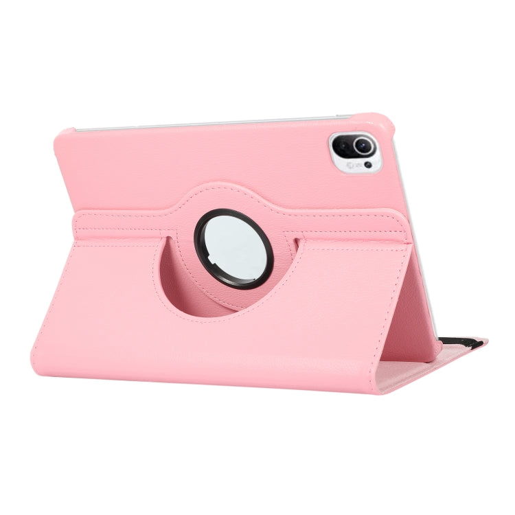 For Xiaomi Pad 5 360 Degree Rotation Litchi Texture Flip Leather Case with Holder