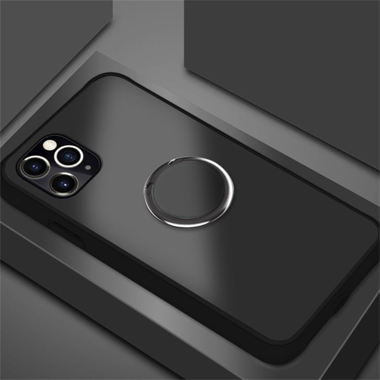 For iPhone 11 SULADA Magnetic Frosted Silicone Frame Protective Case with Ring Holder