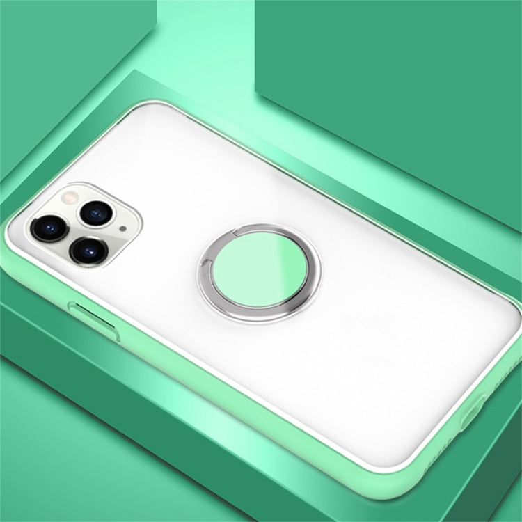 For iPhone 11 SULADA Magnetic Frosted Silicone Frame Protective Case with Ring Holder