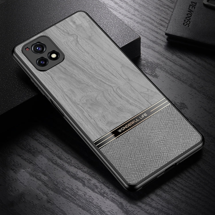 For vivo Y52s Shang Rui Wood Grain Skin PU + TPU Shockproof Case