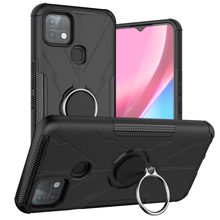 For Infinix Hot 10i Armor Bear Shockproof PC + TPU Protective Case with Ring Holder