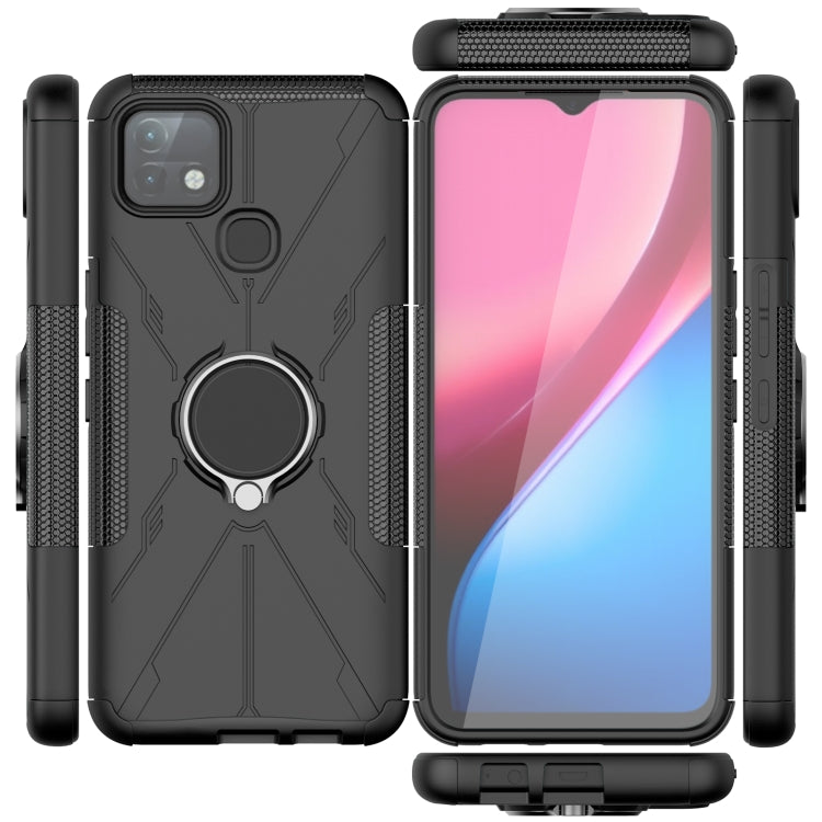 For Infinix Hot 10i Armor Bear Shockproof PC + TPU Protective Case with Ring Holder