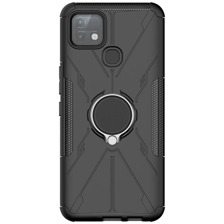 For Infinix Hot 10i Armor Bear Shockproof PC + TPU Protective Case with Ring Holder