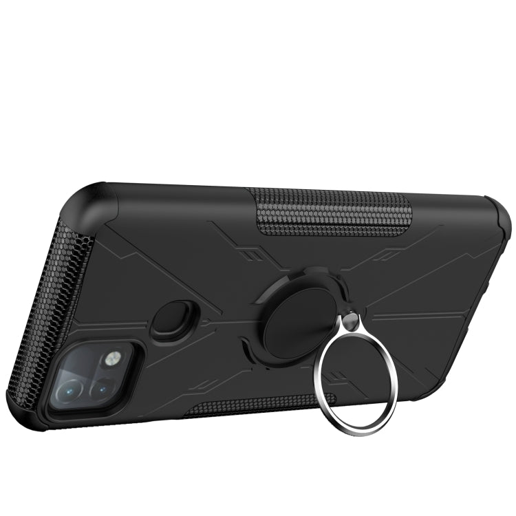 For Infinix Hot 10i Armor Bear Shockproof PC + TPU Protective Case with Ring Holder