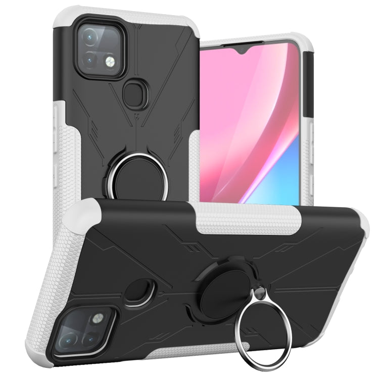 For Infinix Hot 10i Armor Bear Shockproof PC + TPU Protective Case with Ring Holder