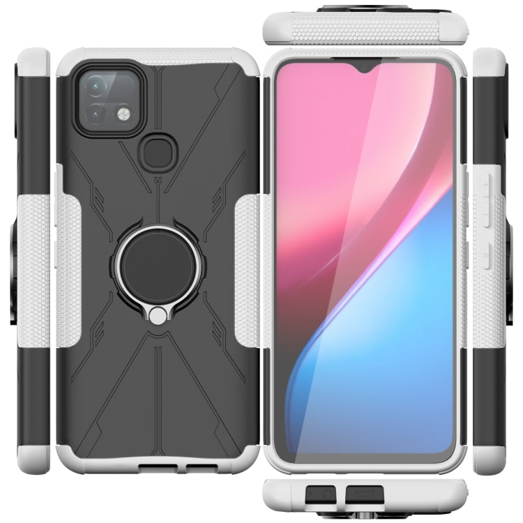 For Infinix Hot 10i Armor Bear Shockproof PC + TPU Protective Case with Ring Holder