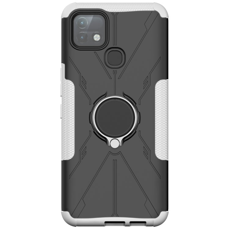 For Infinix Hot 10i Armor Bear Shockproof PC + TPU Protective Case with Ring Holder