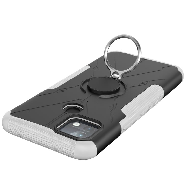 For Infinix Hot 10i Armor Bear Shockproof PC + TPU Protective Case with Ring Holder