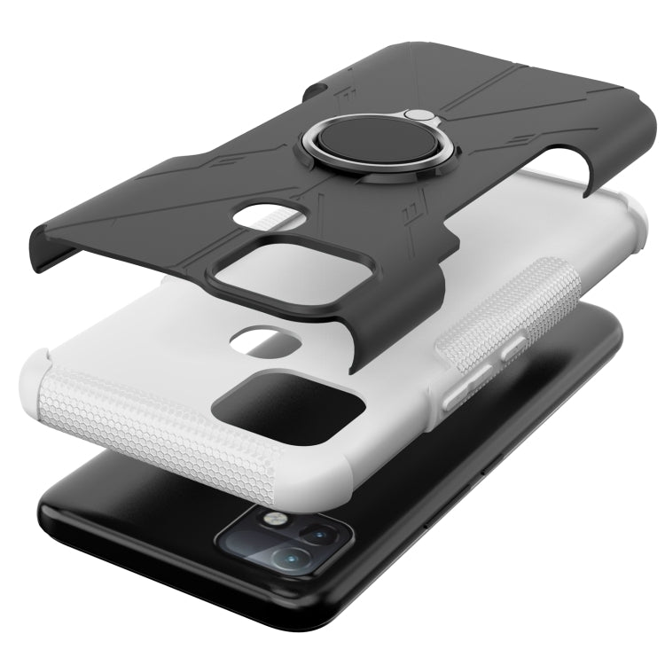 For Infinix Hot 10i Armor Bear Shockproof PC + TPU Protective Case with Ring Holder
