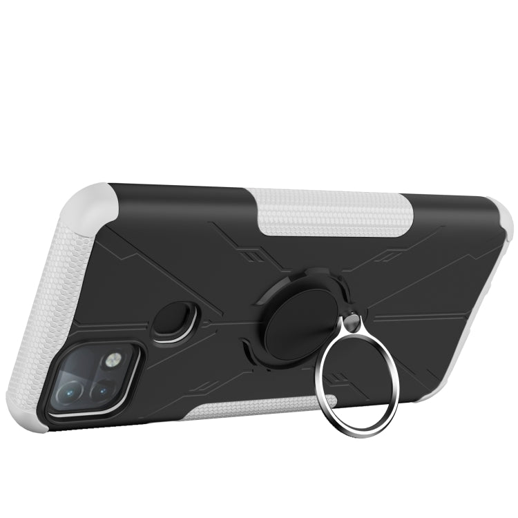 For Infinix Hot 10i Armor Bear Shockproof PC + TPU Protective Case with Ring Holder
