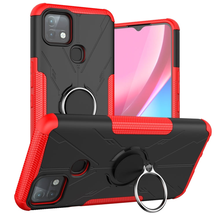 For Infinix Hot 10i Armor Bear Shockproof PC + TPU Protective Case with Ring Holder
