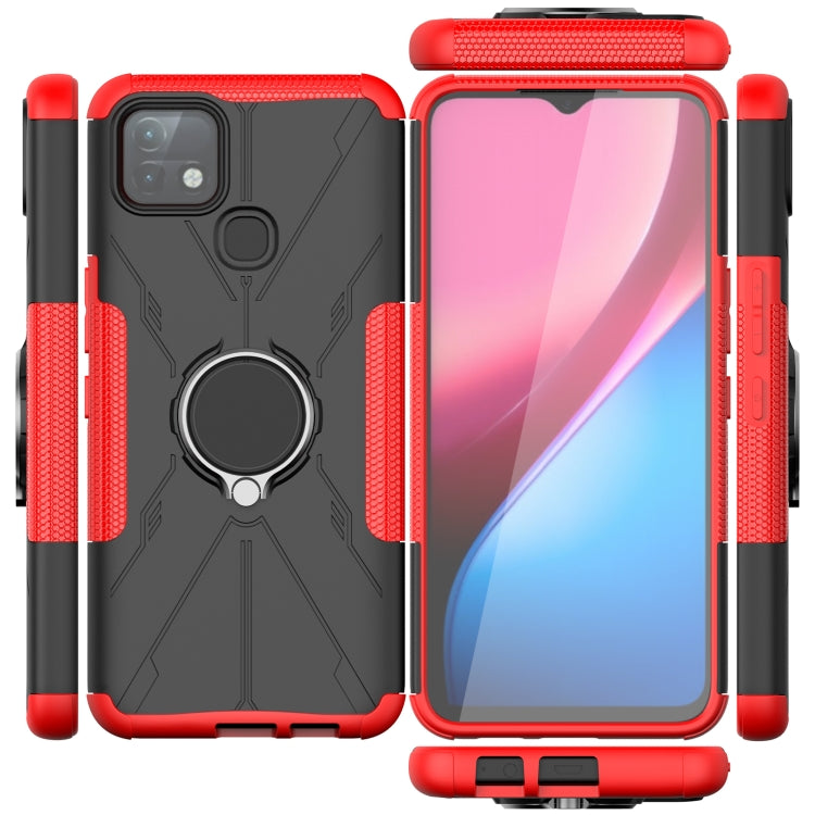 For Infinix Hot 10i Armor Bear Shockproof PC + TPU Protective Case with Ring Holder