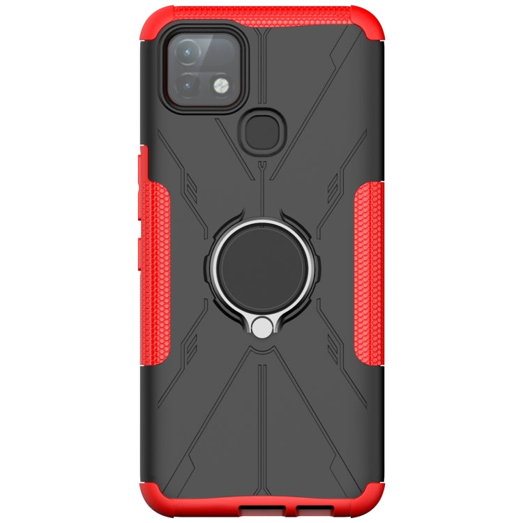 For Infinix Hot 10i Armor Bear Shockproof PC + TPU Protective Case with Ring Holder