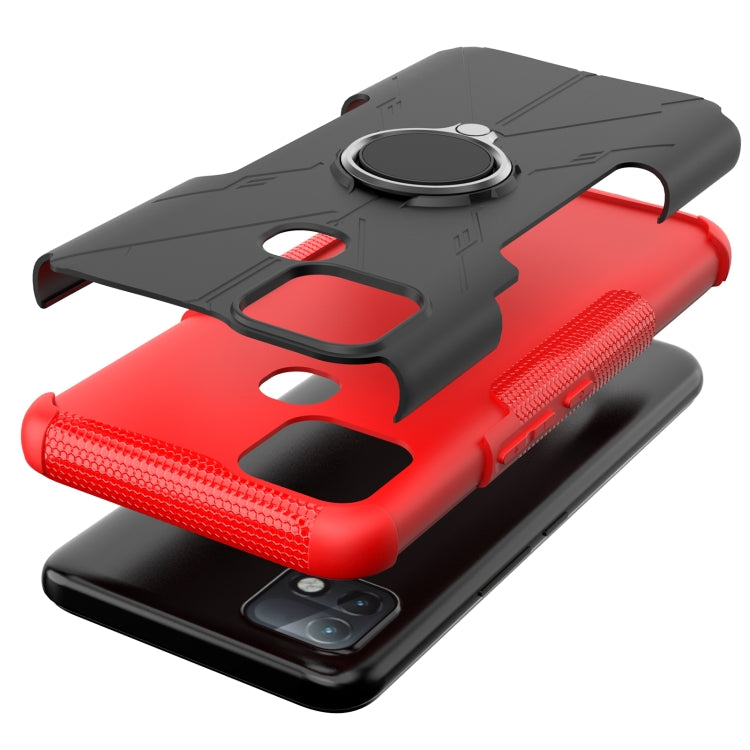 For Infinix Hot 10i Armor Bear Shockproof PC + TPU Protective Case with Ring Holder