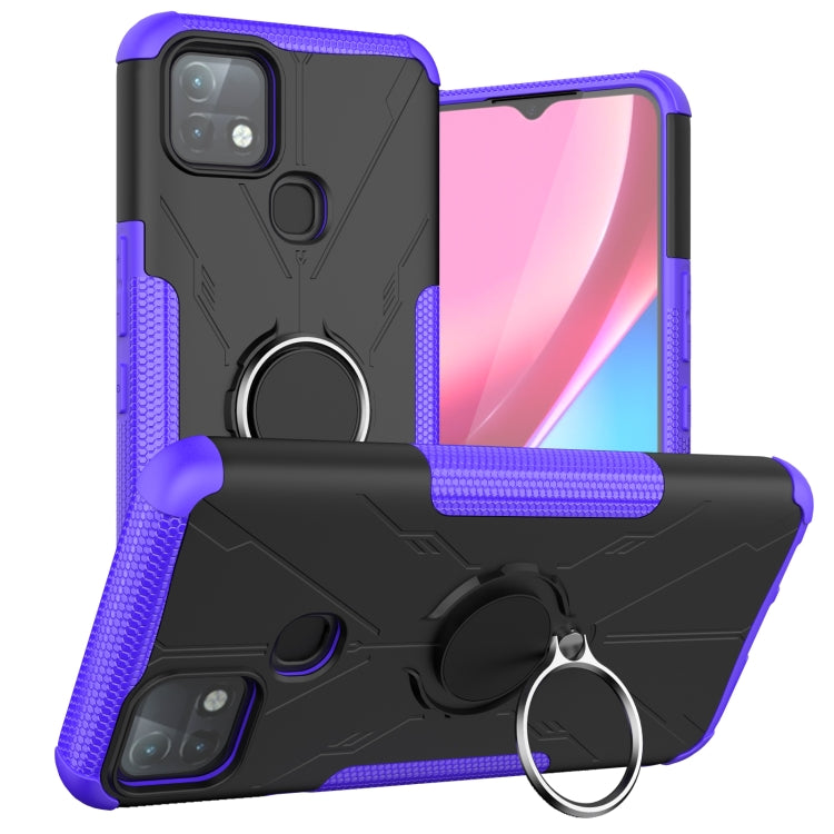 For Infinix Hot 10i Armor Bear Shockproof PC + TPU Protective Case with Ring Holder
