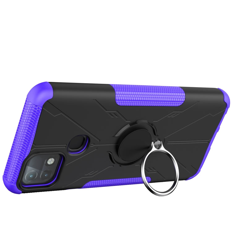 For Infinix Hot 10i Armor Bear Shockproof PC + TPU Protective Case with Ring Holder