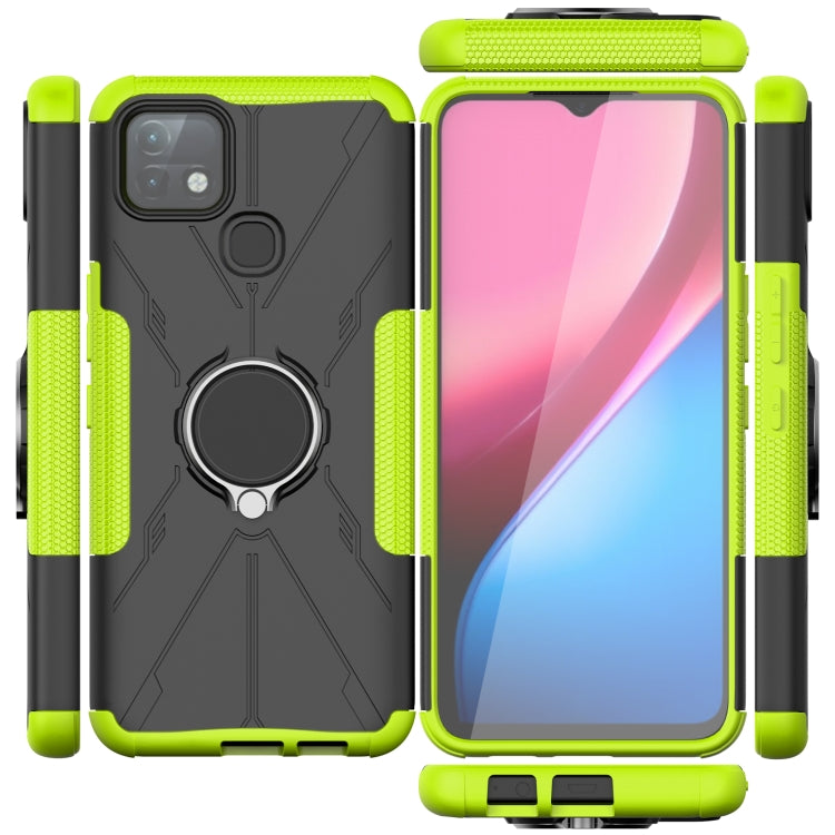 For Infinix Hot 10i Armor Bear Shockproof PC + TPU Protective Case with Ring Holder
