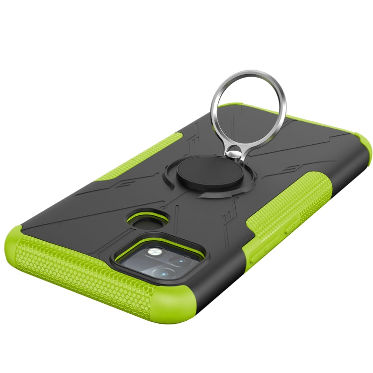 For Infinix Hot 10i Armor Bear Shockproof PC + TPU Protective Case with Ring Holder