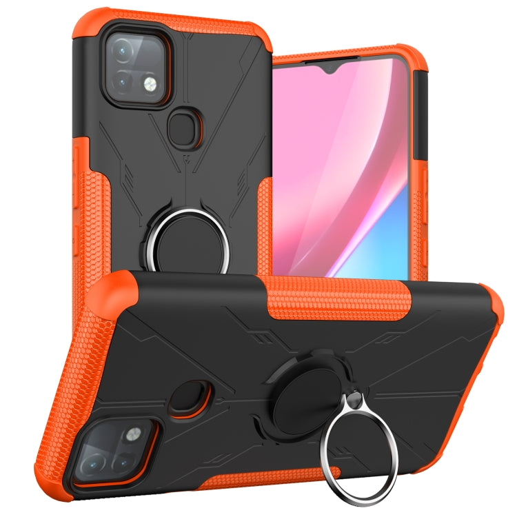 For Infinix Hot 10i Armor Bear Shockproof PC + TPU Protective Case with Ring Holder