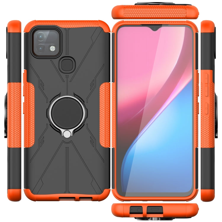 For Infinix Hot 10i Armor Bear Shockproof PC + TPU Protective Case with Ring Holder