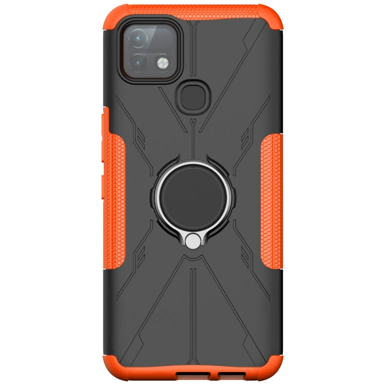For Infinix Hot 10i Armor Bear Shockproof PC + TPU Protective Case with Ring Holder