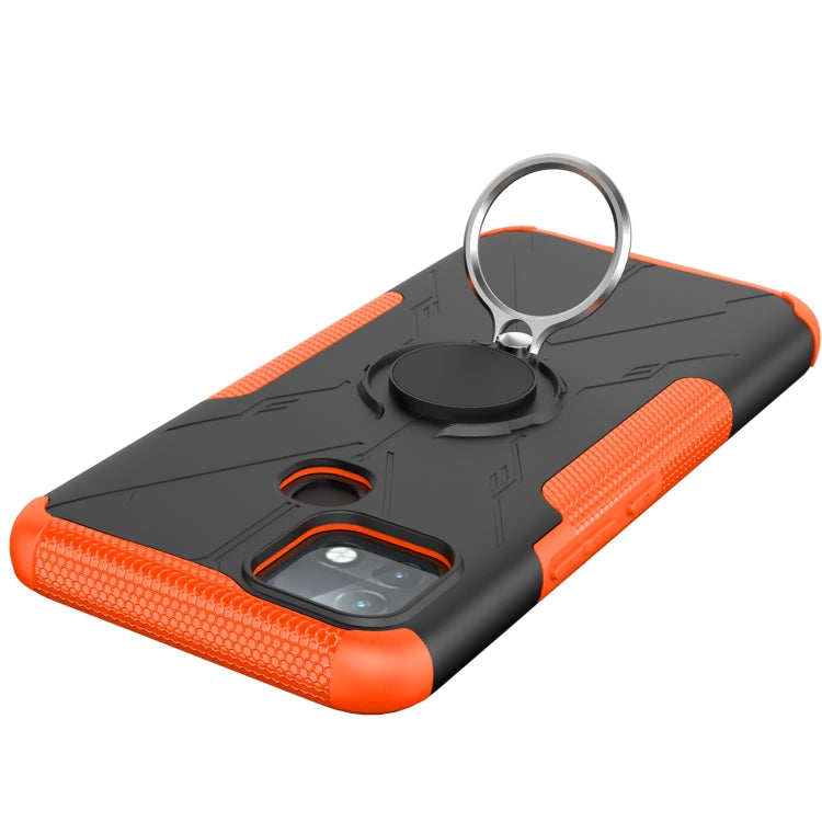 For Infinix Hot 10i Armor Bear Shockproof PC + TPU Protective Case with Ring Holder