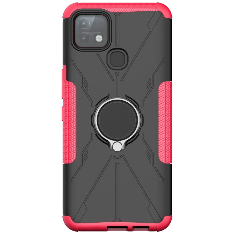 For Infinix Hot 10i Armor Bear Shockproof PC + TPU Protective Case with Ring Holder
