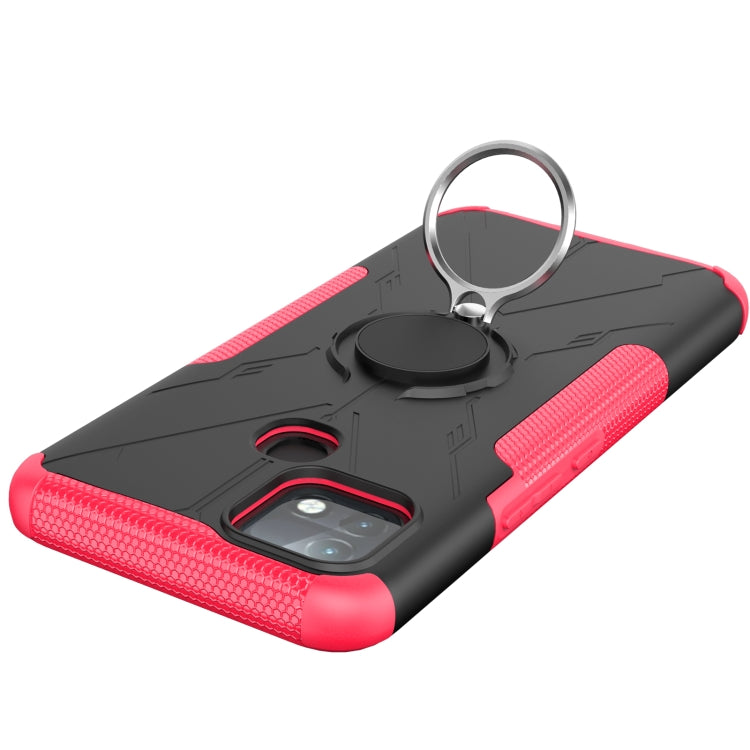For Infinix Hot 10i Armor Bear Shockproof PC + TPU Protective Case with Ring Holder