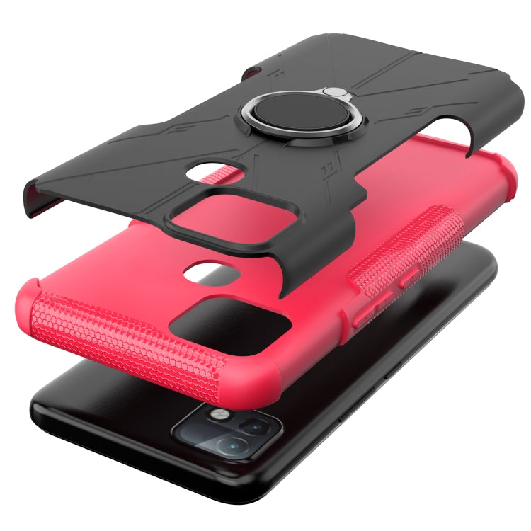 For Infinix Hot 10i Armor Bear Shockproof PC + TPU Protective Case with Ring Holder