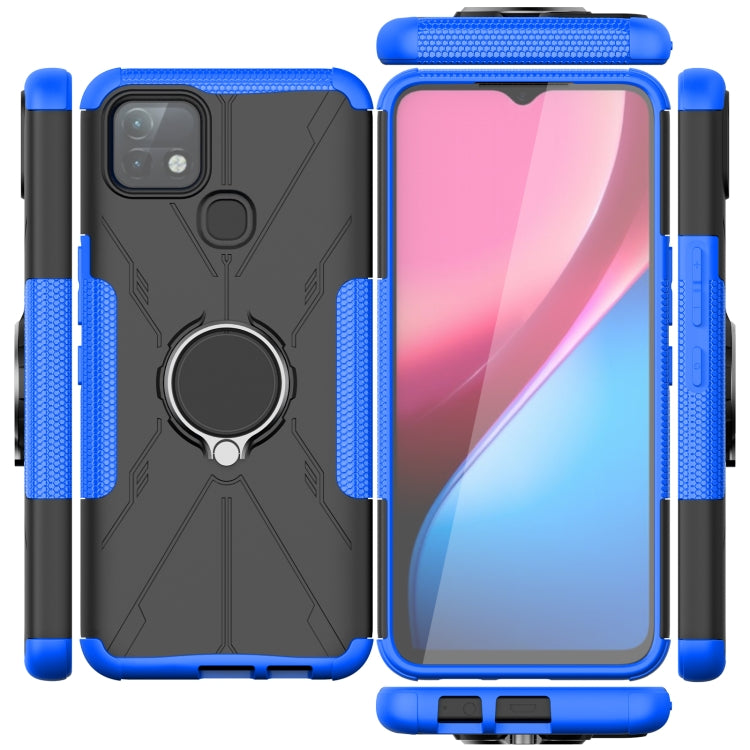 For Infinix Hot 10i Armor Bear Shockproof PC + TPU Protective Case with Ring Holder