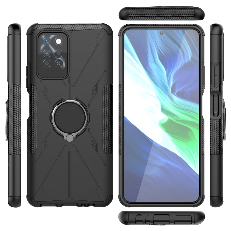 For Infinix Note 10 Pro Armor Bear Shockproof PC + TPU Protective Case with Ring Holder
