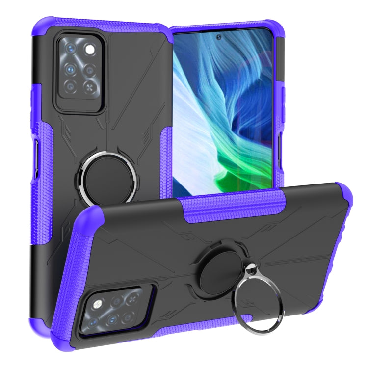 For Infinix Note 10 Pro Armor Bear Shockproof PC + TPU Protective Case with Ring Holder