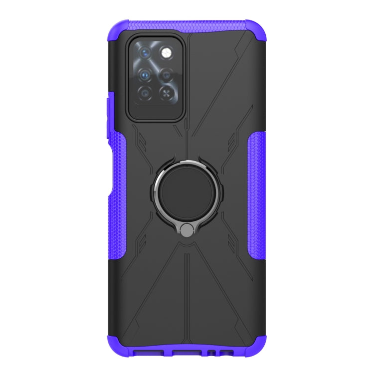For Infinix Note 10 Pro Armor Bear Shockproof PC + TPU Protective Case with Ring Holder