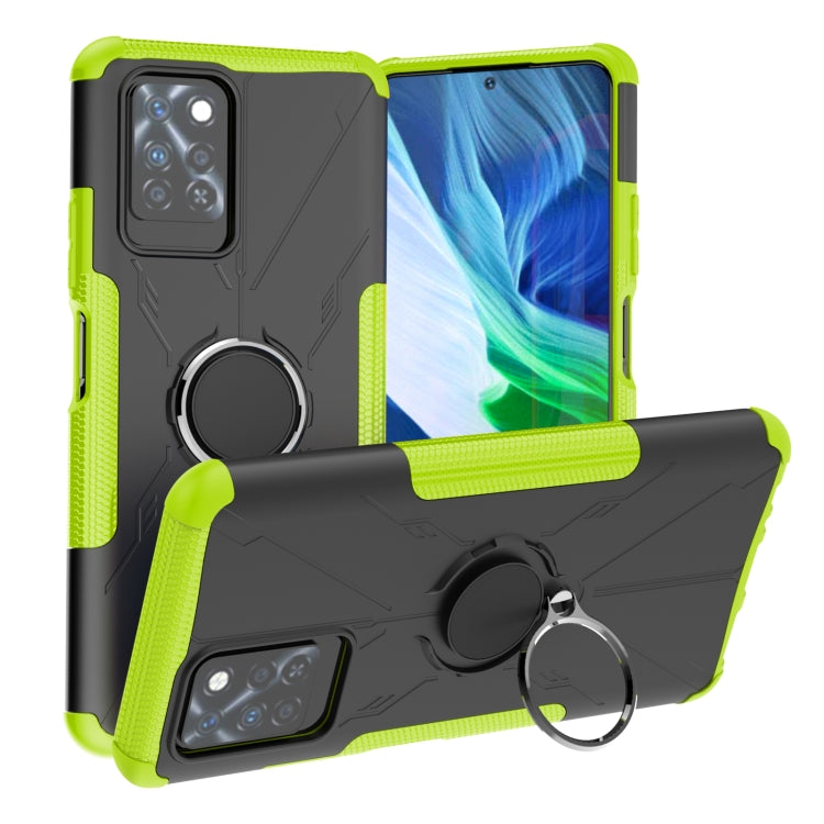 For Infinix Note 10 Pro Armor Bear Shockproof PC + TPU Protective Case with Ring Holder