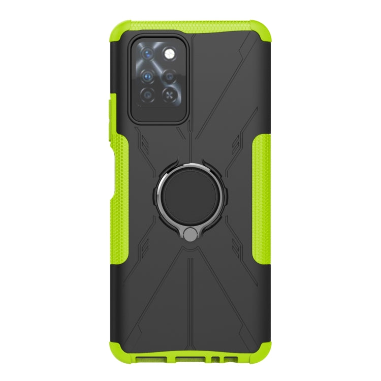 For Infinix Note 10 Pro Armor Bear Shockproof PC + TPU Protective Case with Ring Holder