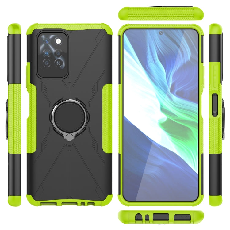 For Infinix Note 10 Pro Armor Bear Shockproof PC + TPU Protective Case with Ring Holder